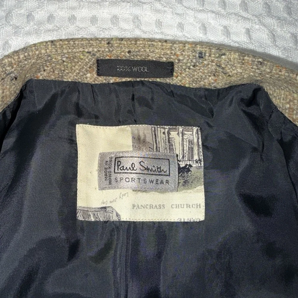 Vintage Paul Smith Sportswear Wool Tweed Blazer 80/90s Donegal Speckled 3 Button